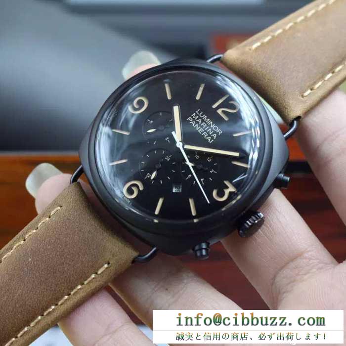 お買得 2016 panerai パネライ 6針クロノグラフ 日付表示 腕時計