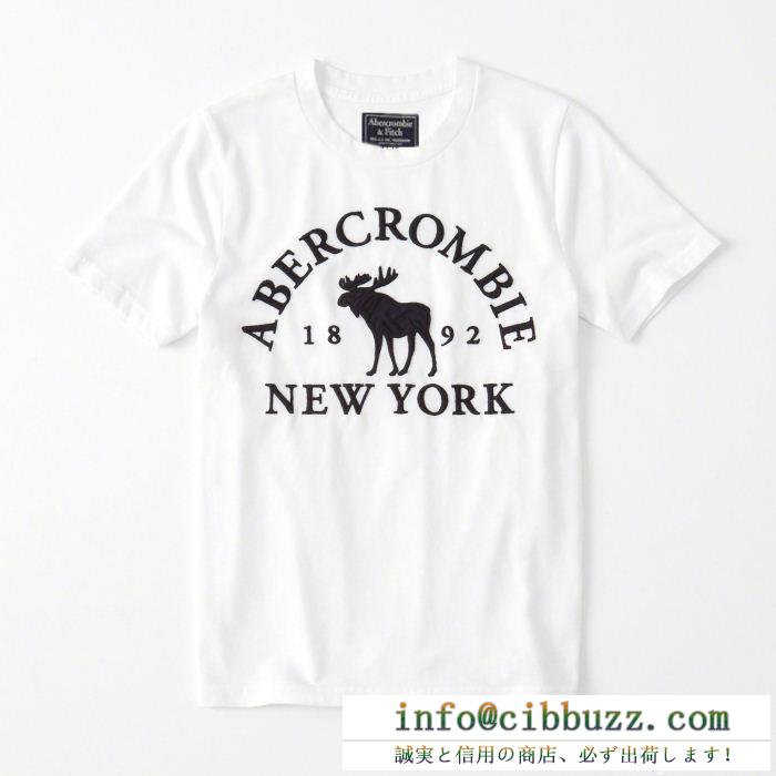 アバクロンビー&フィッチ abercrombie & fitch 半袖tシャツ 3色可選 18ａｗ美品 超希少商品