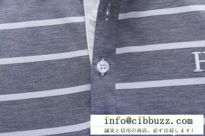 モデル大絶賛のHERMESエルメスコピーのメンズロゴ刺繍ポロ半袖ｔシャツビジネス用メンズ半袖Tシャツ