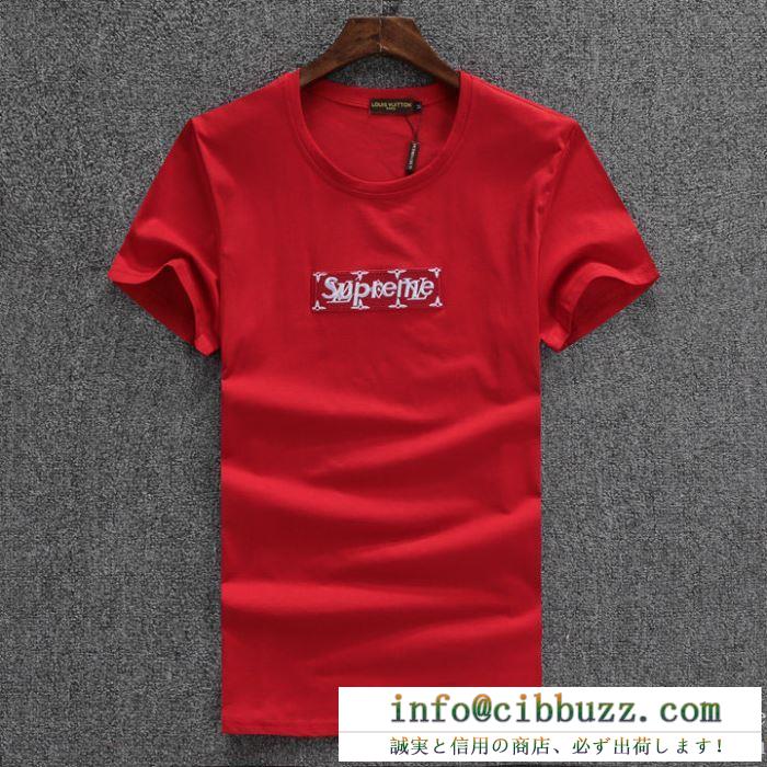春夏新品SUPREMEコピー 品 box logo半袖 tシャツ カジュアル シンプル トップス 白 tシャツ メンズ 万能着物 ホワイト ブラック 赤色