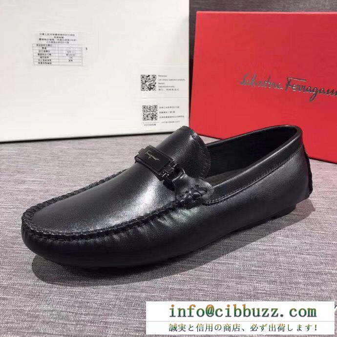 【通勤のシューズ】サルヴァトーレフェラガモ 2018最新登場 salvatore ferragamo 靴 偽物 ビジネス ファション 黒