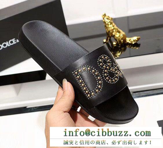 【おしゃれ快適すぎる】Dolce&Gabbana ロゴ サンダル 新作 fashion人気セール 品質保証 2018お得得価 サンダル ブラック