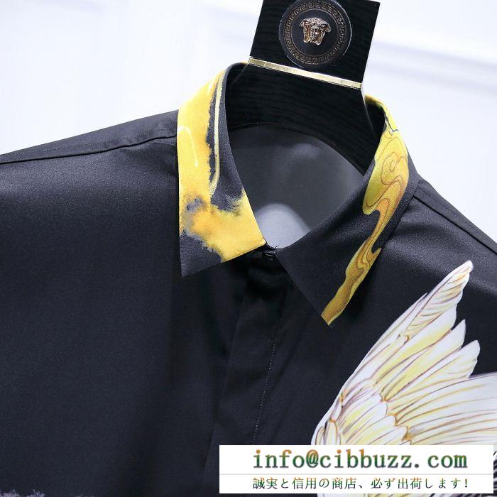 【即納!最安値】2018秋冬Dolce&Gabbana ドルチェ シャツ コピー 派手色 個性的なメンズファション 長袖 セール ブラック