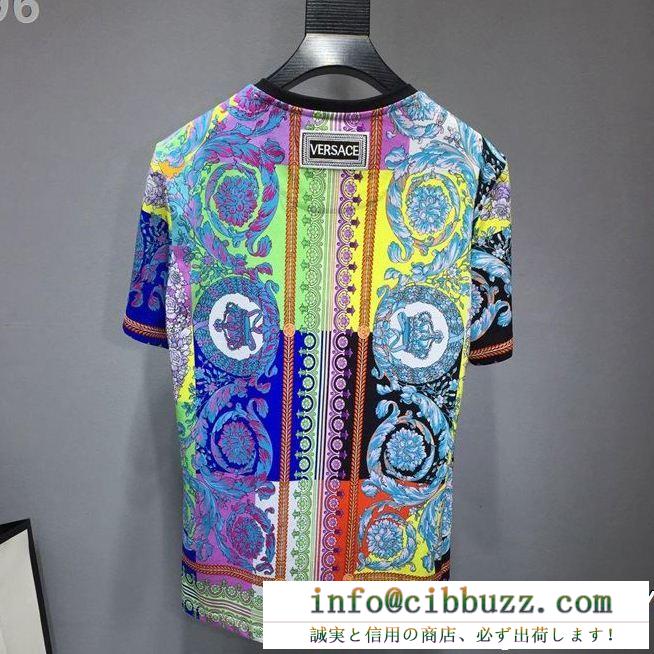 セレブ愛用 versace ヴェルサーチ 半袖tシャツ 超一流のブランド 上質な素材