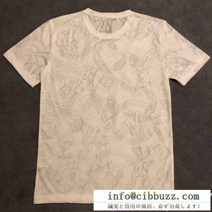 VIPセール 半袖tシャツ 毎年爆発的人気 versace ヴェルサーチ 高級感のあるデザイン