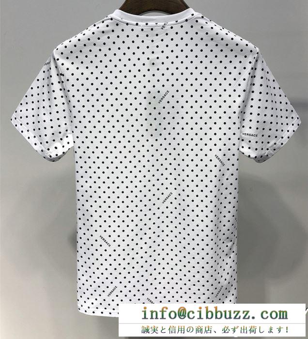 2色可選 半袖tシャツ 夏季活躍人気定番 限定発売の夏季新作 2019最新作 versace ヴェルサーチ