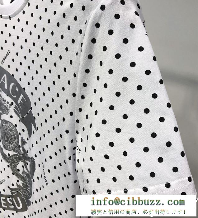 2色可選 半袖tシャツ 夏季活躍人気定番 限定発売の夏季新作 2019最新作 versace ヴェルサーチ