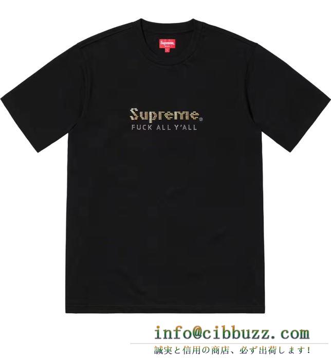 品質保証最新作 supreme 19ss gold bars tee シャツ/半袖 2色可選 品質保証最新作
