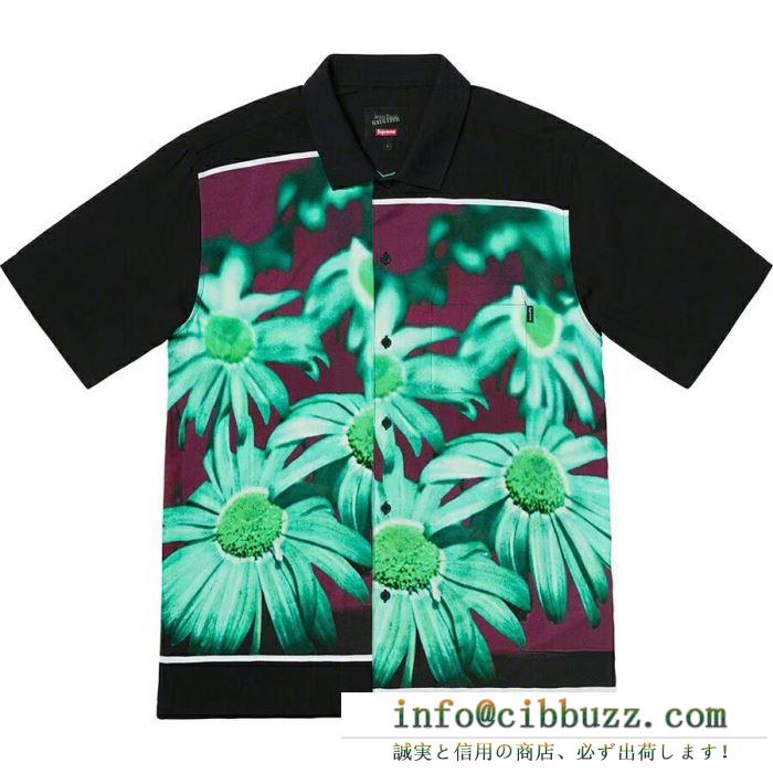 贈り物に2019年度 supremejean paul gaultier flower power rayon shirt シャツ/半袖 2色可選