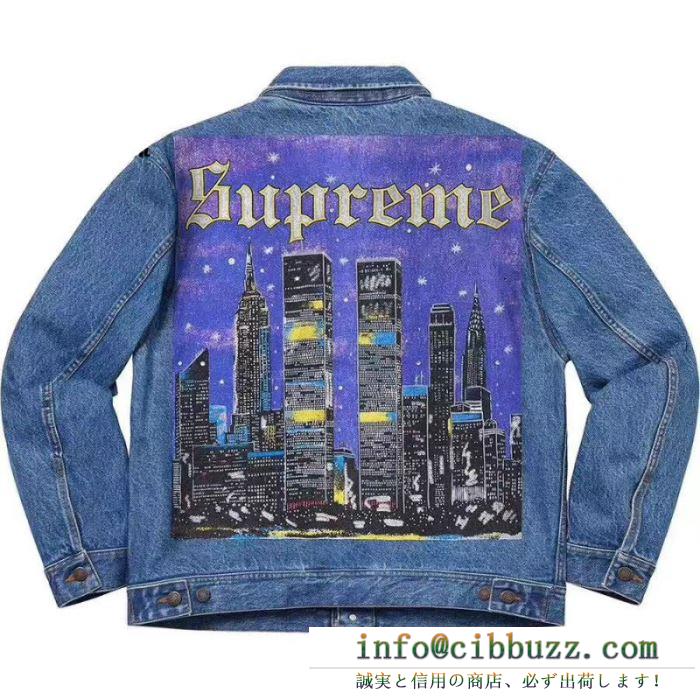 存在感絶大スタイル sup 19ss supreme new york jacketおしゃれ上級者に挑戦 2色可選 デニムジャケット