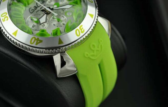 防水機能性があるGaGaMILANO ガガミラノ コピー　日本製クオーツ6針 グリーン インデックス腕時計 .