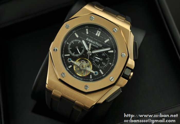 スタイリッシュな印象 audemars piguet 腕時計 5針トゥールビヨン クロノグラフ 日付表示 ゴールド