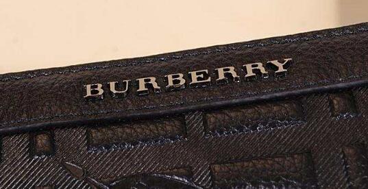 男性向け burberry バーバリー財布メンズ ラウンドファスナーウォレットレザーブラック