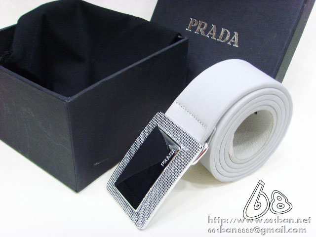 爆買い品質保証 prada プラダ コピー メンズ ベルト 偽物本革（牛皮）ホワイト