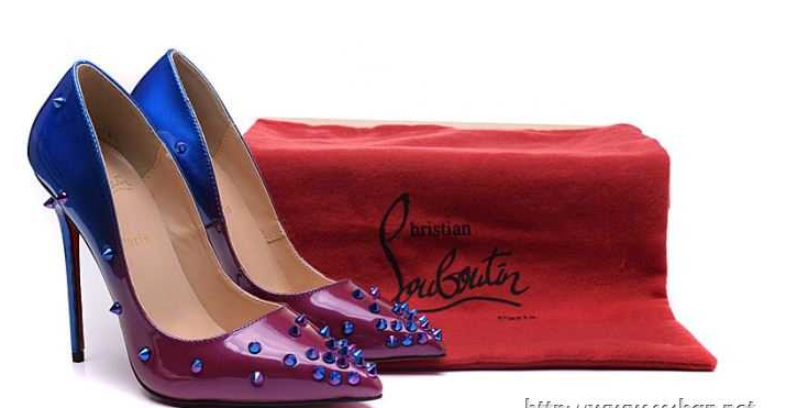 2018新作のルブタン 靴 ブルー*パープル 魅力的な レディースシューズ 婦人靴 ハイヒール レッドソール.
