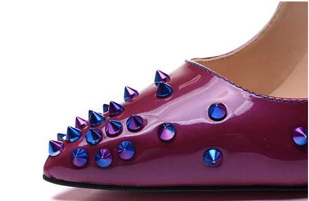 2018新作のルブタン 靴 ブルー*パープル 魅力的な レディースシューズ 婦人靴 ハイヒール レッドソール.