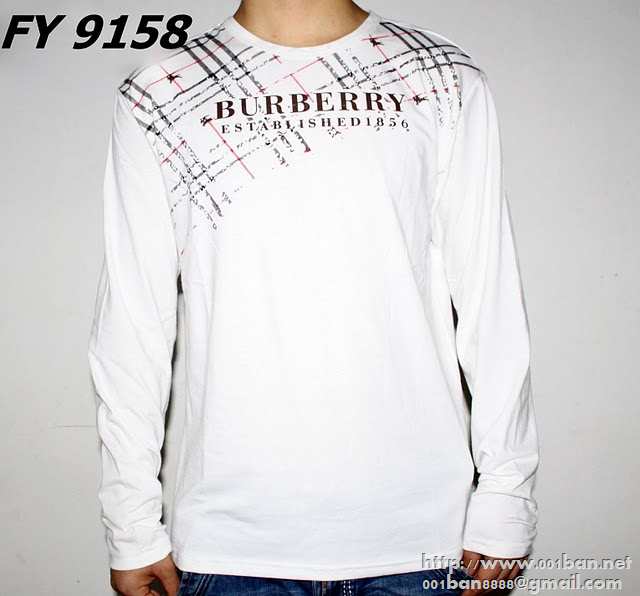 高評価の人気品 burberry バーバリーコピー長袖ｔシャツ 男性用シャツ偽物 ホワイト ストライプ メンズシャツ 
