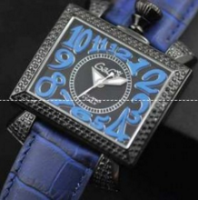 超目玉GaGa milanoガガミラノ腕時計コピー ブルー レザーベルト ガガ腕時計コピー 日本産ウォッチクオーツ時計!