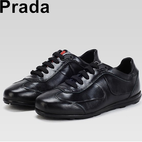 人気セール100%新品PRADAプラダ 偽物 スニーカー メンズ レザー本革 シューズ 靴 ビジネス用シューズ ブラック 