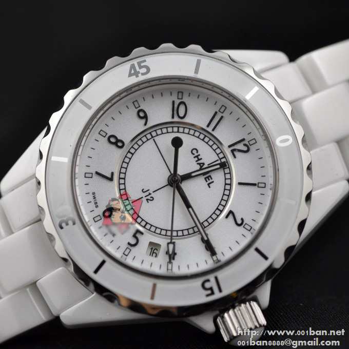 大人気美品CHANELシャネル偽物 腕時計j12 h0968 クオーツ ホワイト レディースウォッチ デイトカレンダー 時計