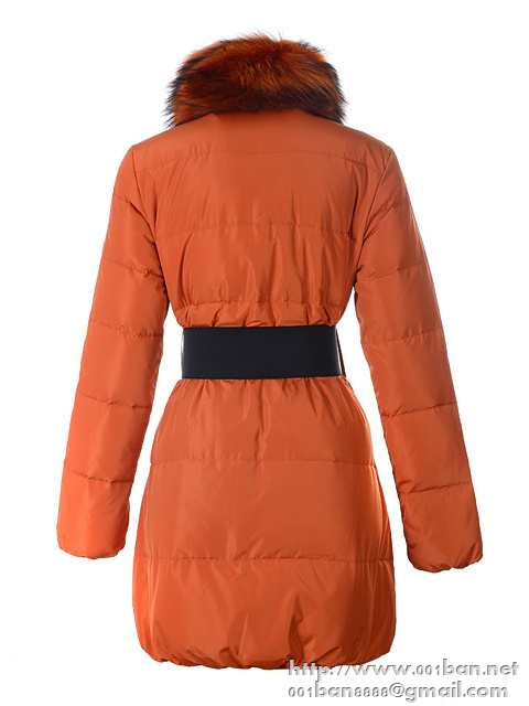 暖かいMONCLERモンクレールスーパーコピーダウンジャケット レディースダウンアウター通販 ロングダウンコート 橙色