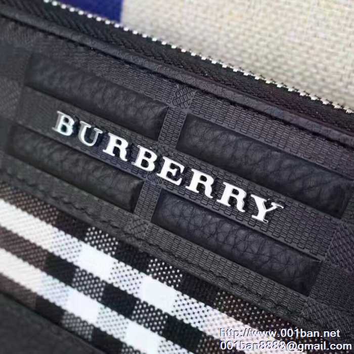 2017新作BURBERRYバーバリー財布メンズ ビジネス用ウォレット スーパーコピー ラウンドファスナー長財布 レザー ネイビー