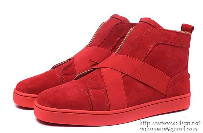 優れた耐久性をもたらすChristian louboutinクリスチャンルブタンコピースニーカー ハイトップシューズ メンズ靴 赤色