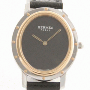 エルメス クリッパー新作時計キレイ価格セール CO1.520.330/SNO オーバル レザー ブラック女性時計