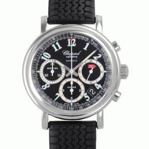 限定得価ショパール時計機械式 16/8331 ミッレミリア クロノグラフ ブラック