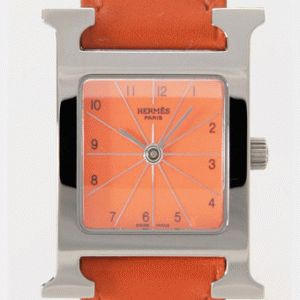 最上品なエルメス Hウォッチ 個性派ファション単品 HH1.210.830/WOR レザー オレンジ 女性時計