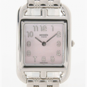最人気の定番エルメス 時計 コピー CC1.210.219/4716 ケープコッド ピンクシェル ロゴデザイン最高