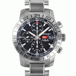派手色ショパール腕時計男性用精度良さ 15/8992-3001 ミッレミリア GMT クロノ ブラック