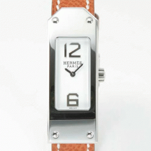 最安値新品エルメス 時計 コピー KT1.210.130/UGO 海外ファション入荷ケリーII レザー ブラウン/ホワイト