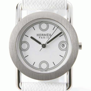 おしゃれ腕時計エルメス新作ファション上品 BR1.710.130/UBC バレニア ラウンド レザー ホワイト