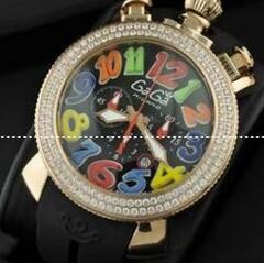 コストパフォーマンスが高いガガミラノ GaGaMILANO 日本製クオーツ ダイヤベゼル　6針 ダイヤベゼル　腕時計.