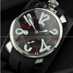 新品入荷　GaGaMILANO 　ガガミラノ　コピー腕時計 日本製クオーツ ブラック 自動巻き 2針 機械式　手巻き　夜光効果 メンズ　腕時計　ウォッチ.