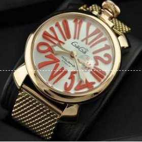 ラグジュアリー 　GaGaMILANO　ガガミラノ　日本製クオーツ　ムーブメント　サファイヤクリスタル風防　ステンレス　メンズ　腕時計.