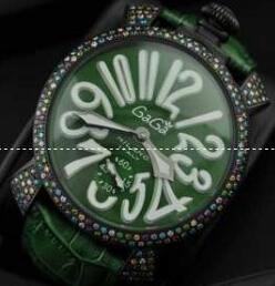 高品質なガガミラノ 腕時計 コピー、GaGa Milanoの丸い文字盤に白い数字表示...