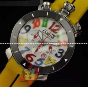 ガガミラノステンレスケースミネラルガラスクォーツ腕時計GAGAMIRANO CHRONO 48MM 6054.4