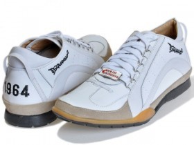 ディースクエアード男性靴　DSQUARED偽物　メンズクラシックスニーカー　ホワイト