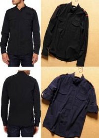 BALMAIN 通販 ポロシャツ ピエールバルマン メンズ長袖シャツ ブラック/ダックブルー