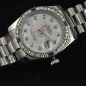大人気美品ROLEXロレックススーパーコピー腕時計メンズ　シルバーウォッチ白文字盤日付表示メンズ時計