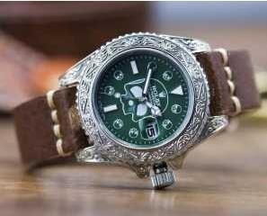 赤字超特価正規品2017ROLEXロレックス偽物メンズ腕時計3針クロノグラフ　レザーカーキー　グリーン文字盤 日付表示 男性用腕時計