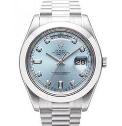 大人かわいい雰囲気にROLEXロレックス時計レディースコピー　日付表示　アイスブルー機械式腕時計