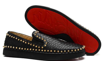 HOT新作 Christian Louboutin クリスチャンルブタ 靴 コピー スパイク ビジネスシューズ クロコダイルパターン ファッション個性的 ブラック おすすめ