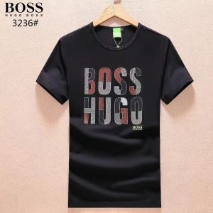 送料無料！18夏新款 HUGO BOSS コピー ヒューゴボス ロゴ プリント Tシャツ/NAVY　男性服　大人っぽい