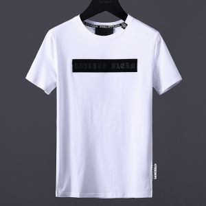 フィリッププレインPHILIPP PLEINスーパーコピーのTシャツメンズ(S18C MTK1813)クルーネック半袖ブラック、ホワイト2色