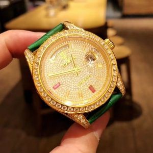 最新モデル★限定★ROLEX ロレックス 腕時計【King Ice】14K Gold Watch 品質保証 グリーン 綺麗 美品