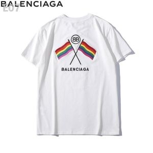 激安大特価本物保証トップスオールシーズン幅広いブラックホワイトバレンシアガ tシャツ 偽物BALENCIAGAプリント