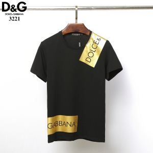 VIP Sale！【Dolce & Gabbana】ロゴラベルプリントTシャツ41774350ドルガバ 偽物エレガントシックブラックホワイト
